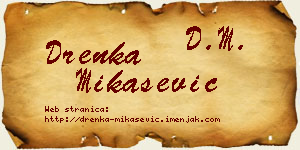 Drenka Mikašević vizit kartica